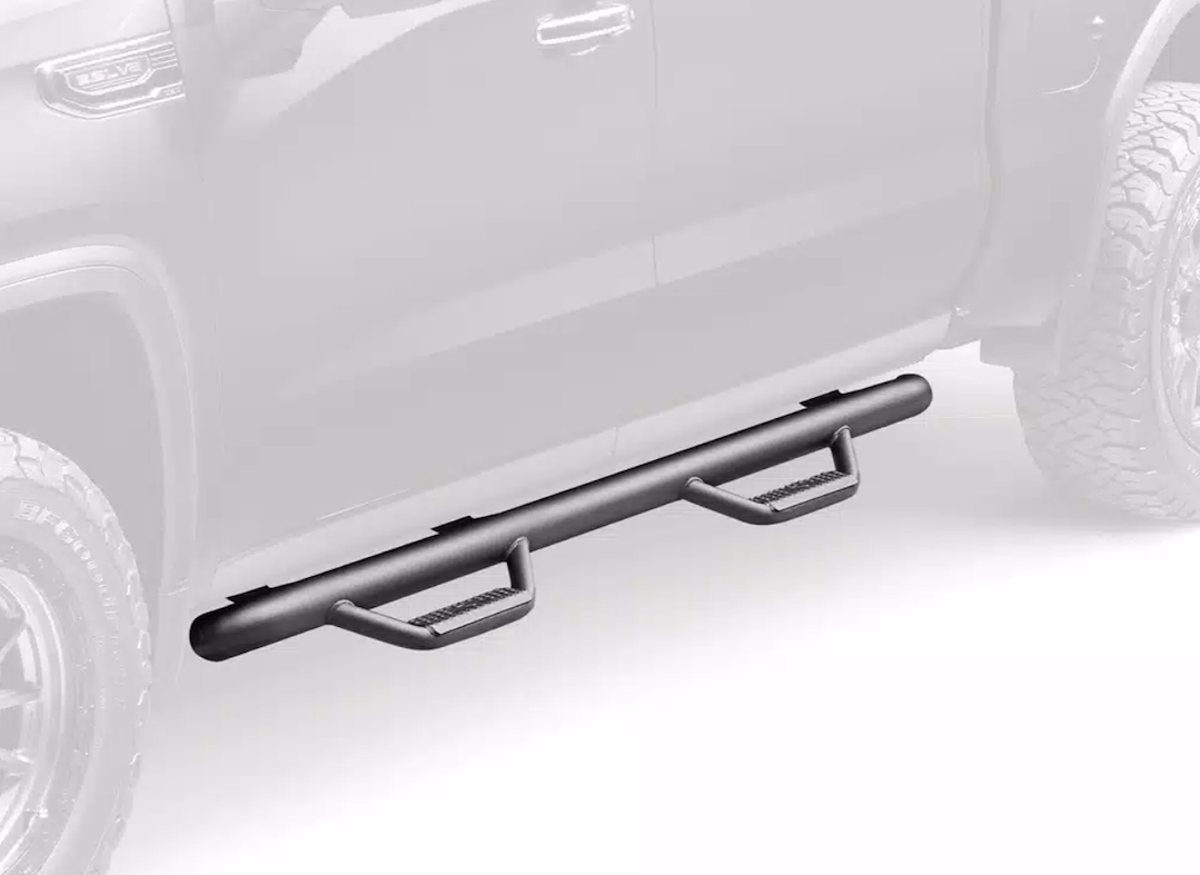 N-Fab Cab Length with Drop Down Steps Round Nerf Bar (D1980cc)