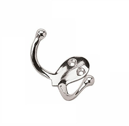 Sea Dog 671510-1 Chrome Brass Double Coat Hook