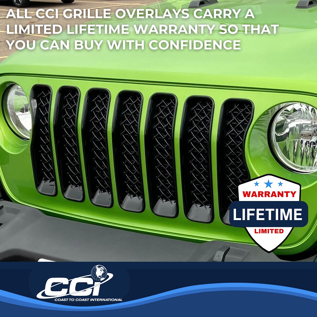 Coast To Coast GI490BLK Wrangler JL Black Mesh Grille Overlay - image 3