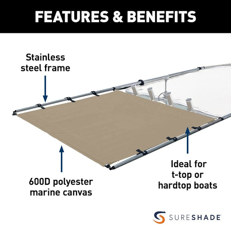 Taylor Made SureShade PTX Power Shade 63" Tan – PTXSS63TS Marine