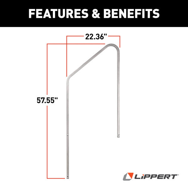 Lippert Components 2023024502 Entry Step Hand Rail - image 3