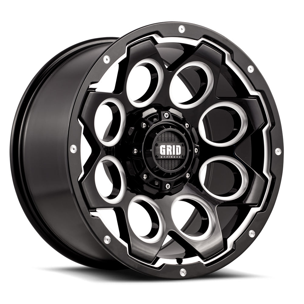 Grid Wheels GD0818090237M106 GD08 18-Inch Gloss Black Wheel