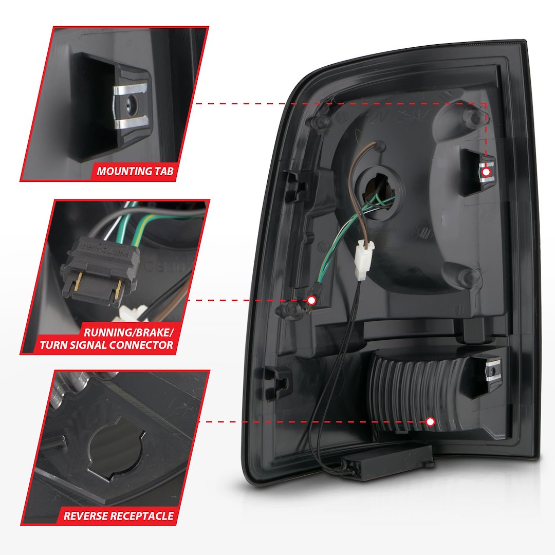 ANZO USA Uses OEM Sockets And Wiring OEM LED Tail Light Assembly 311452 - image 4
