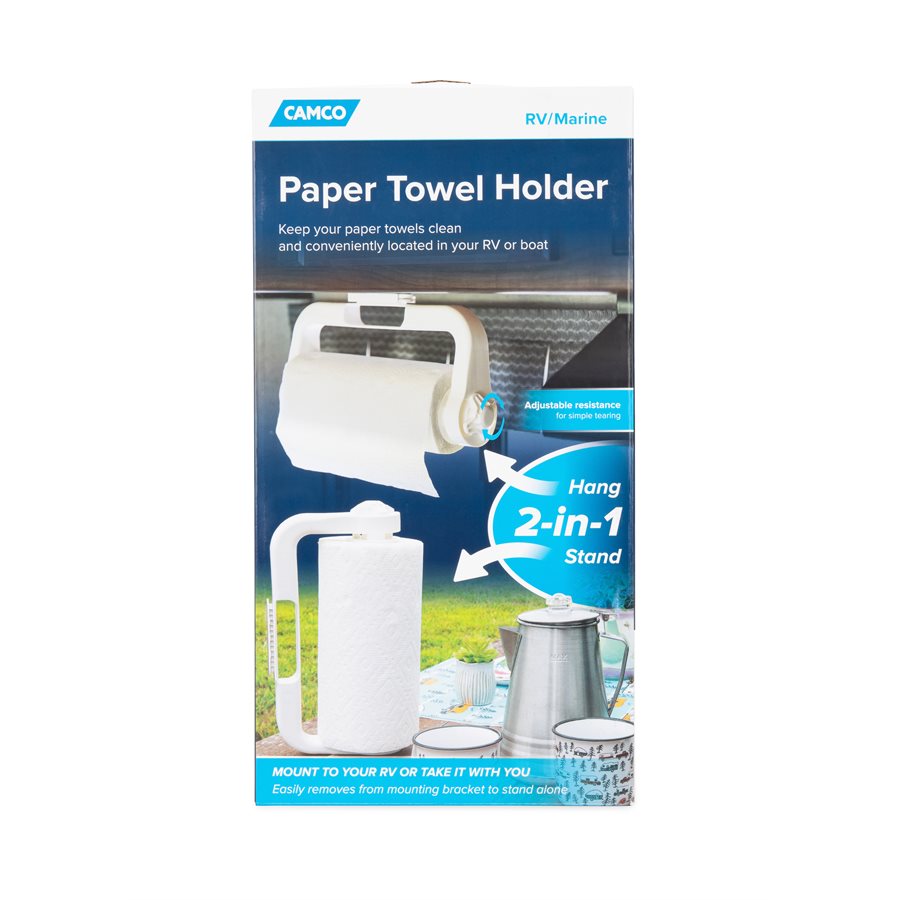 Camco Paper Towel Holder (57114) – Material: Plastic