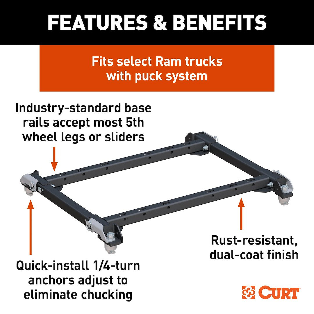 Curt 16042 Fifth Wheel Trailer Hitch Rail Adapter - image 4