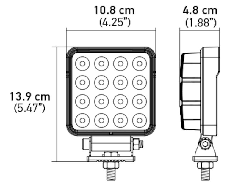 Hella 357106012 ValueFit 2.0 Square Long-Range LED Work Light