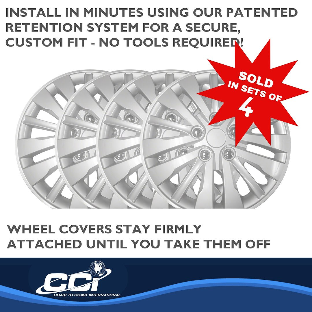 Coast To Coast 102816S 16-Inch Silver 5-Spoke Wheel Covers - image 4