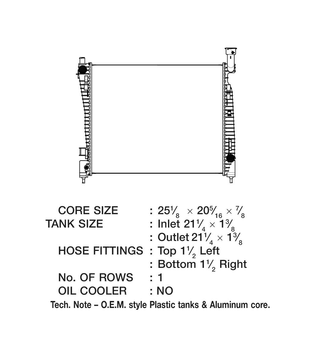 CSF 3543 Dodge Durango Top-Left-Inlet Radiator - image 2