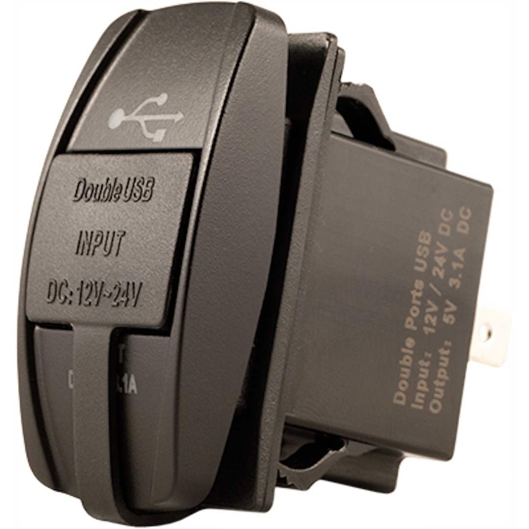 KJM Usb-Rsm Dual USB Rocker-Mount Charger