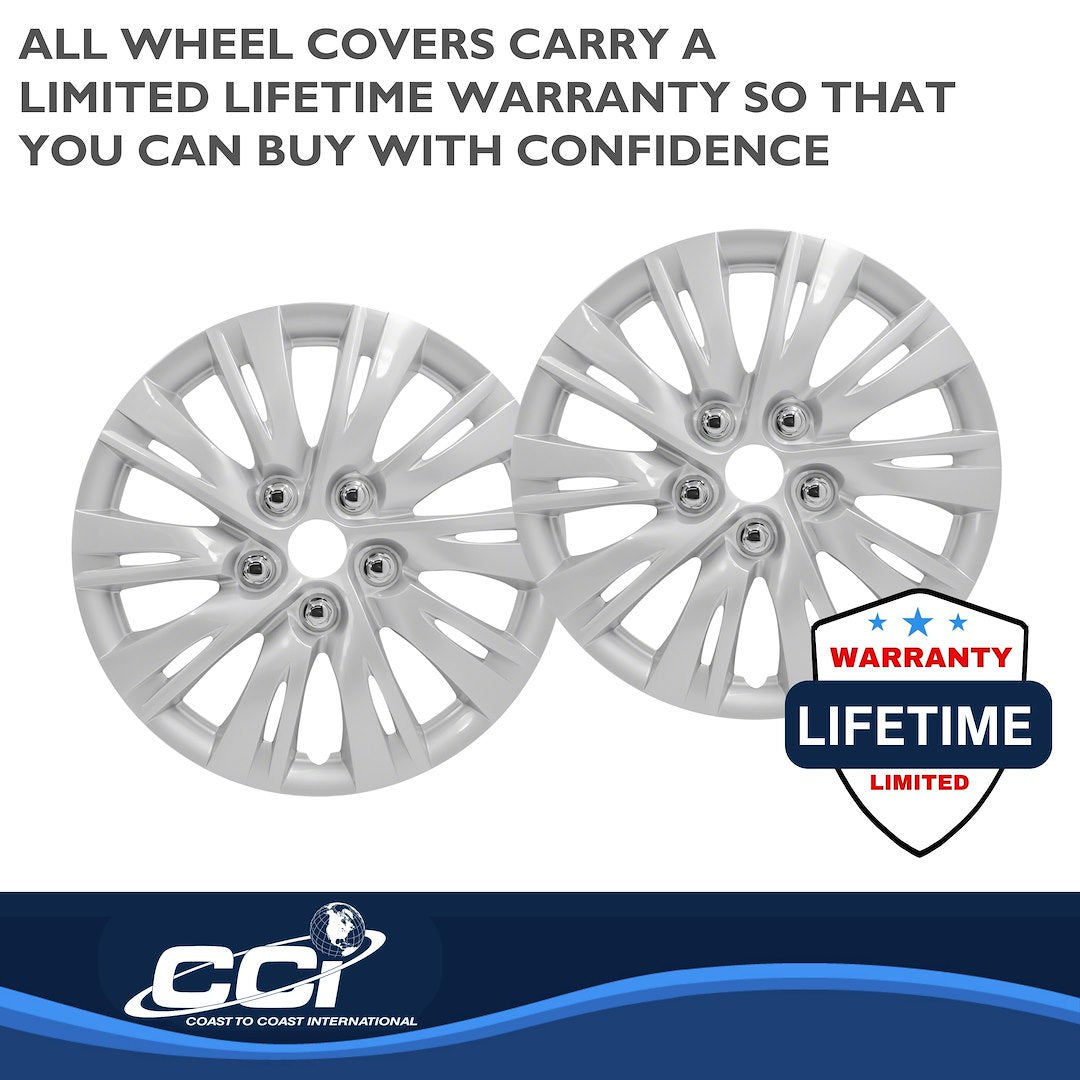 Coast To Coast 103715S 15-Inch Silver Split-Spoke Wheel Covers - image 3