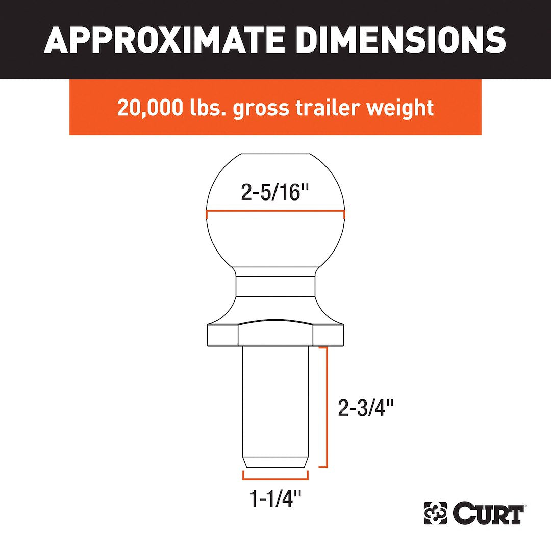 Curt 40009 Trailer Hitch Ball - image 4