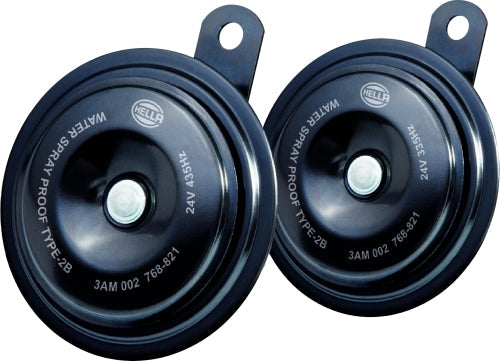 Hella 002768821 Black 92 mm Disc Horn Kit