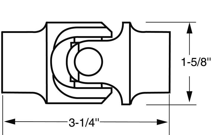 Borgeson 014931 Steering Shaft Universal Joint - image 2