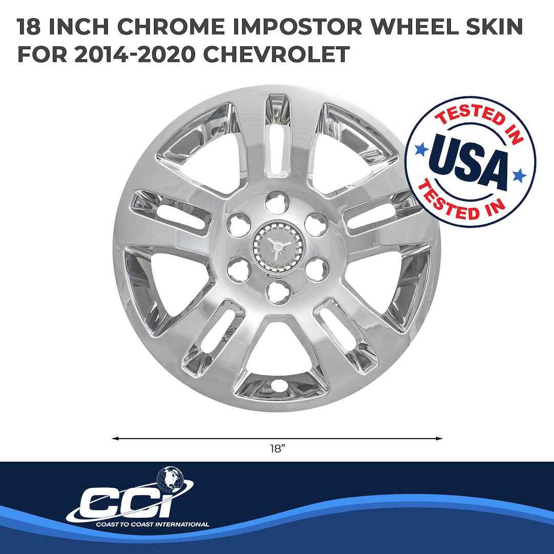 Coast To Coast IMP377XN Chrome Silverado Impostor Wheel Skins