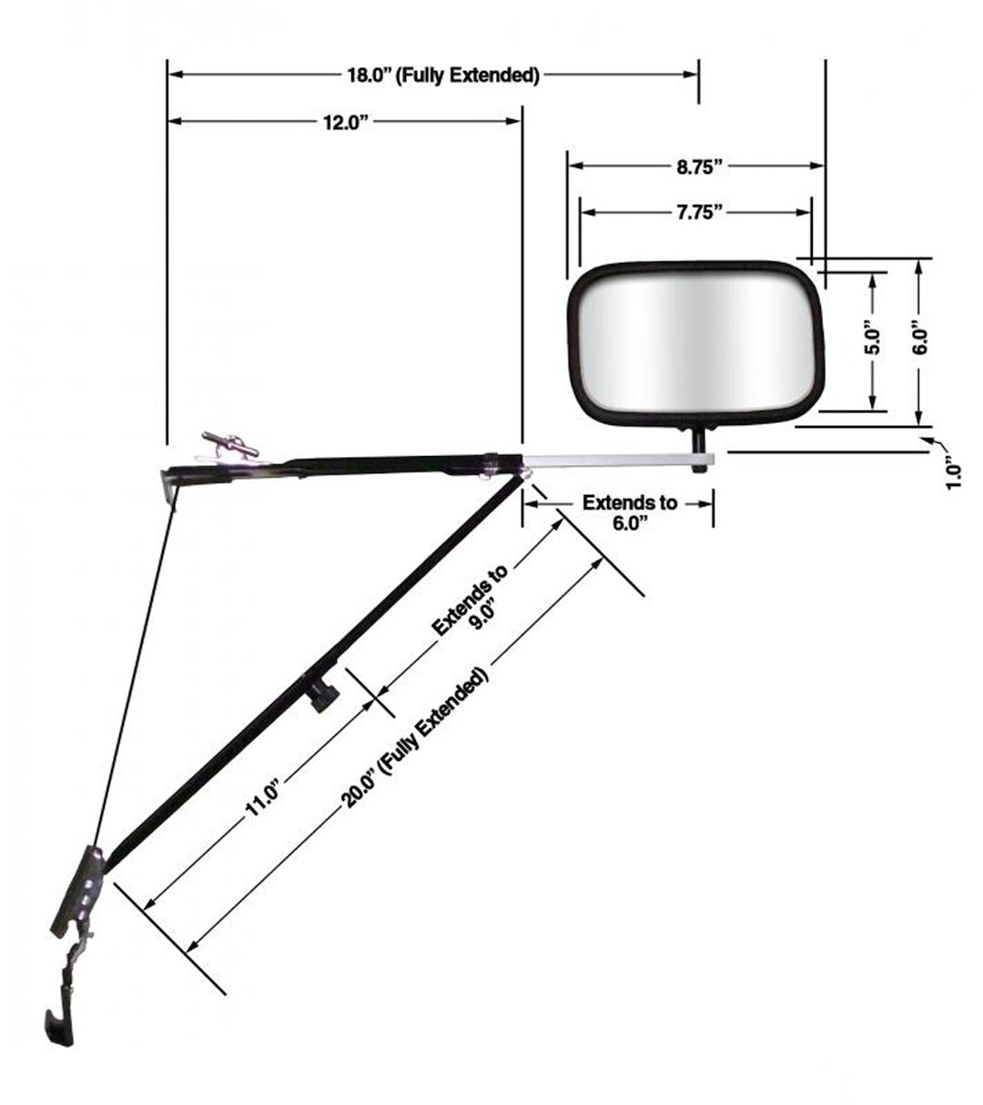 Cipa Usa 11650 Exterior Towing Mirror - image 2