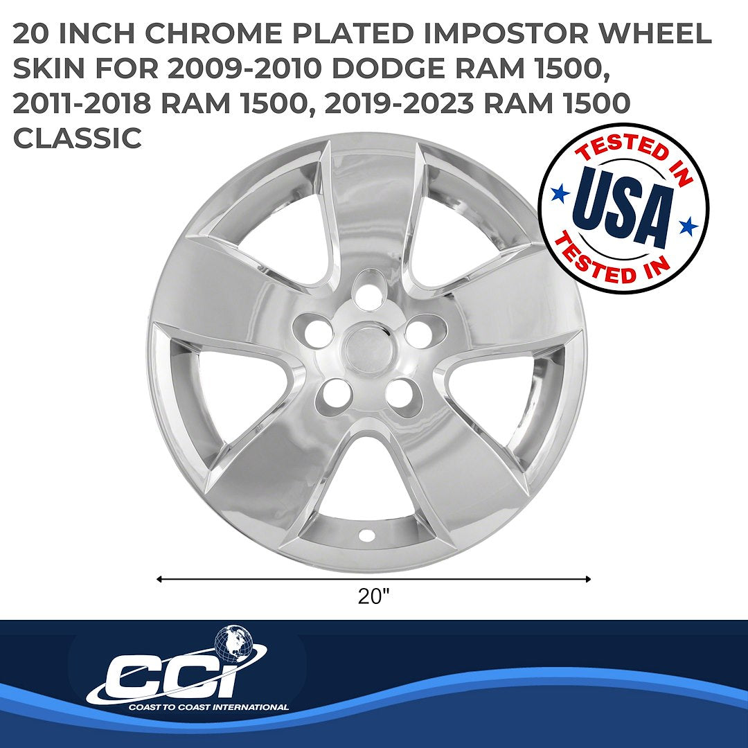 Coast To Coast IMP331X Chrome Ram 1500 Impostor Wheel Skins - image 3