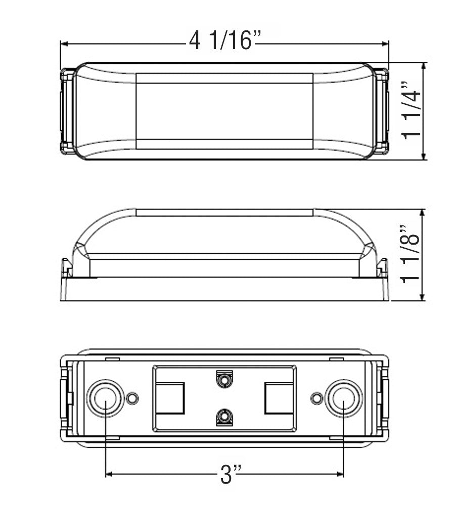Optronics Mcl63 Series Not Applicable LED Clearance Light (Mcl63rbp)