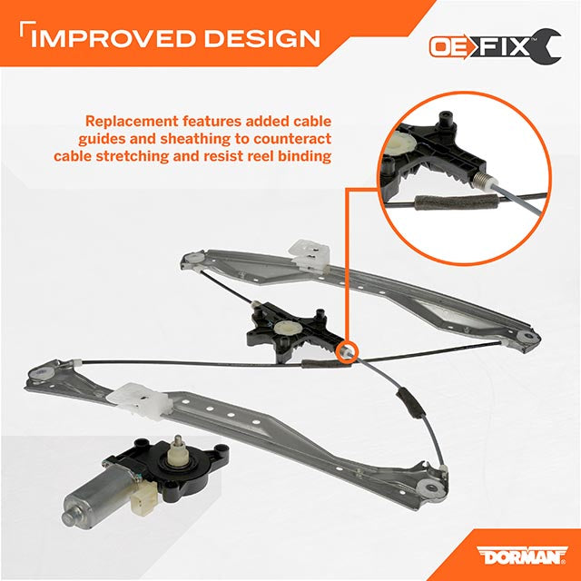Dorman 748-509 OE FIX Front Right Window Regulator and Motor - image 5