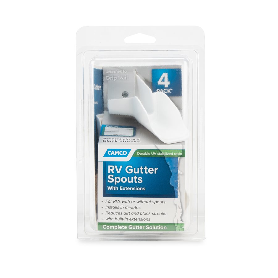 Camco Drip Rail Gutter Spout (42134) – Material: Plastic