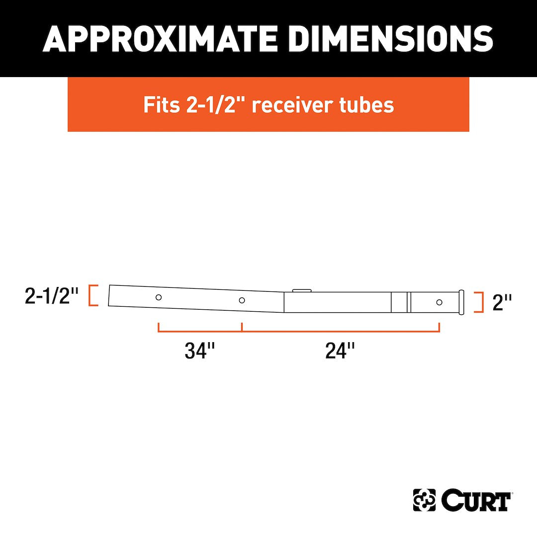 Curt 45048 Trailer Hitch Receiver Tube Adapter - image 6