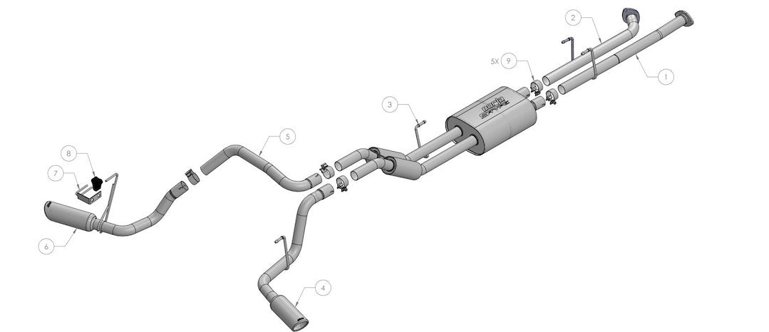 Borla 141024BC Exhaust System Kit - image 2
