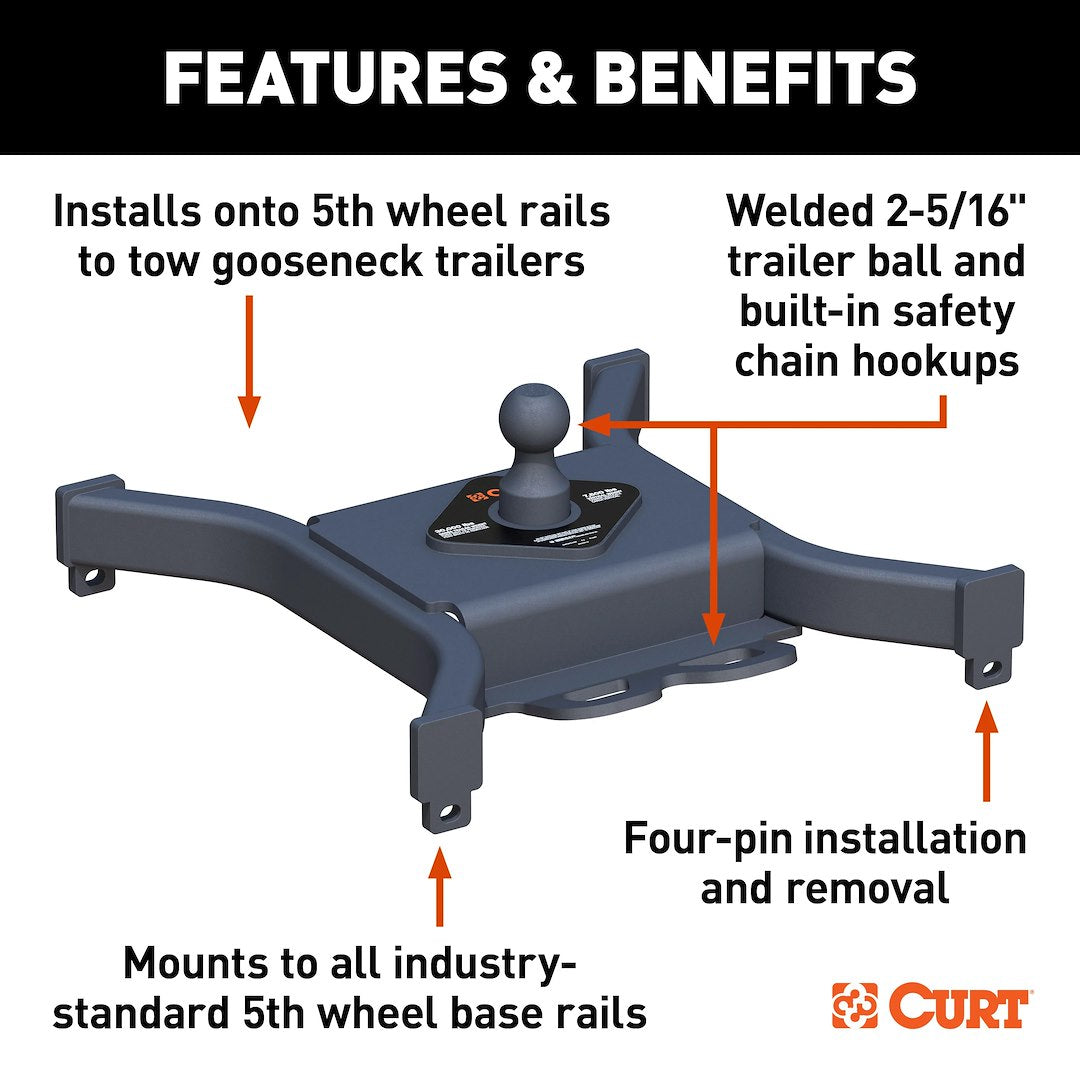 Curt 16090 Gooseneck Trailer Hitch - image 3