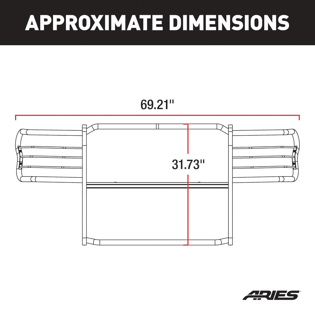 Aries Steel Grille Guard 9047 - image 4