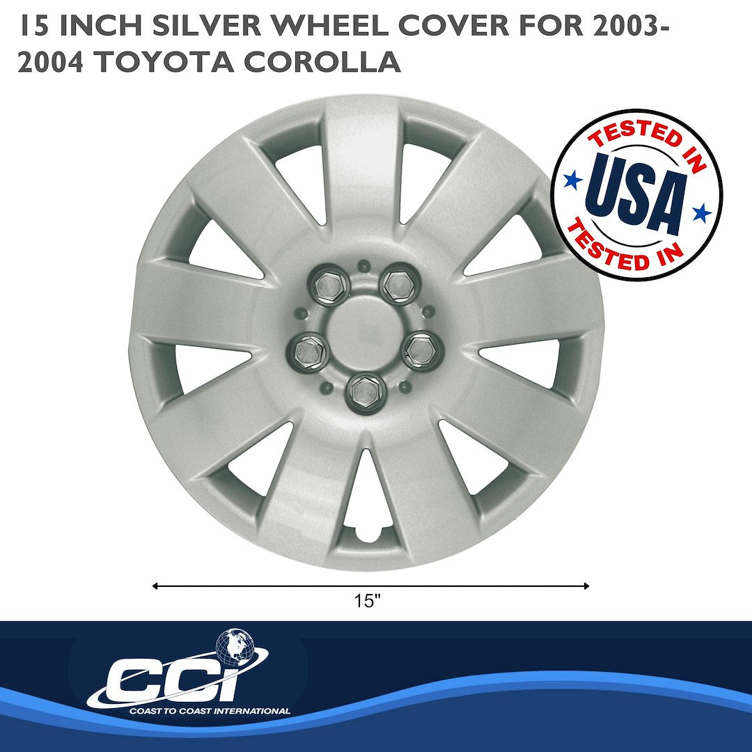 Coast To Coast 41015S Corolla 15-Inch 9-Spoke Covers - image 2