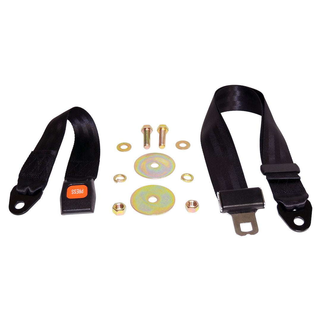 Crown Automotive BELT1B Black Two-Point Rear Seat Belt - image 1