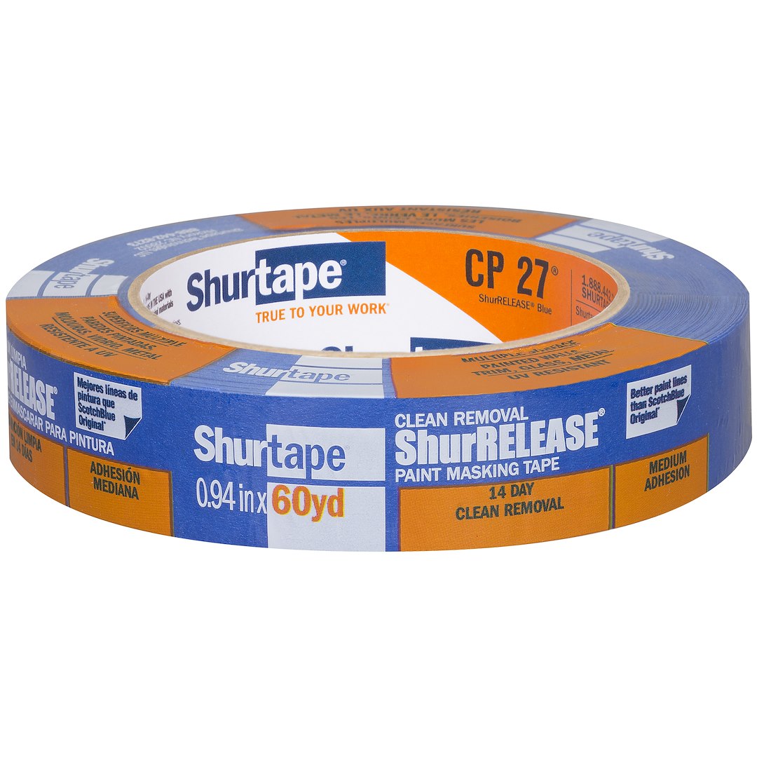 Shurtape 202872 CP 027 Blue Masking Tape, 36 Rolls