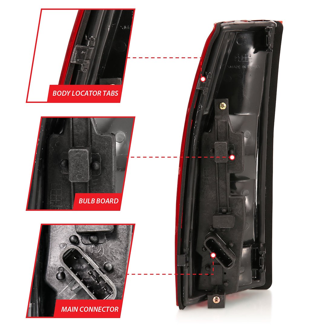 ANZO USA Uses OEM Sockets And Wiring OEM Incandescent Tail Light Assembly 311300 - image 4