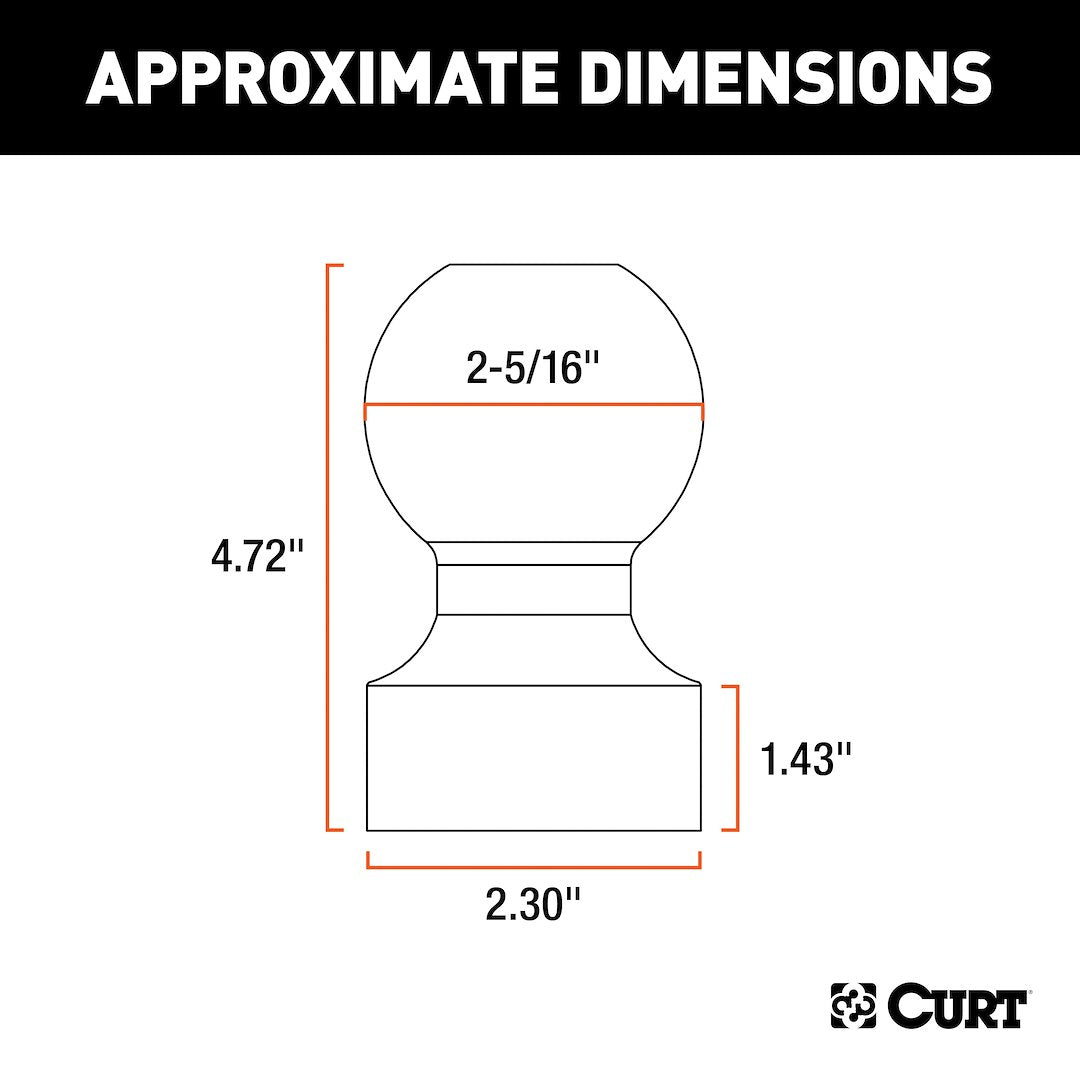 Curt 40094 Gooseneck Trailer Hitch Ball - image 3