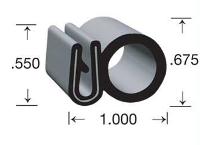 Clean Seal G7056-50 Door Window Channel Seal - U-Channel, 50 ft