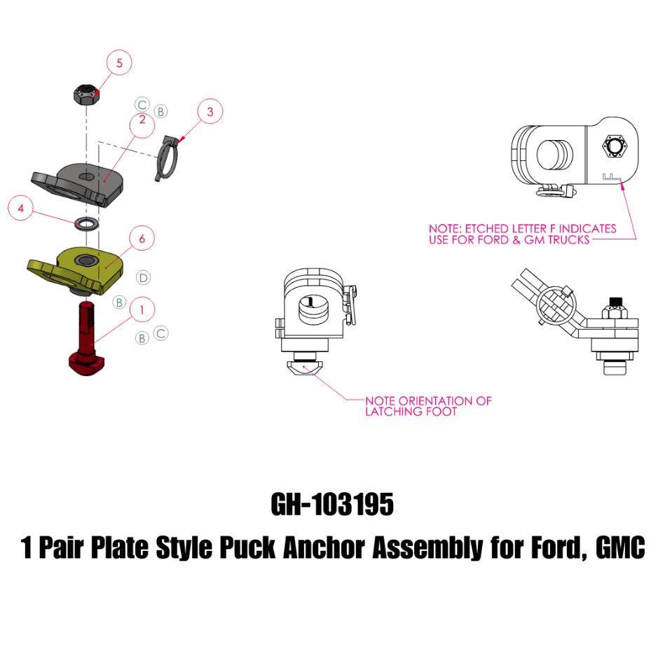 Gen-Y Hitch Gh-103195 Trailer Safety Chain Anchor - image 3