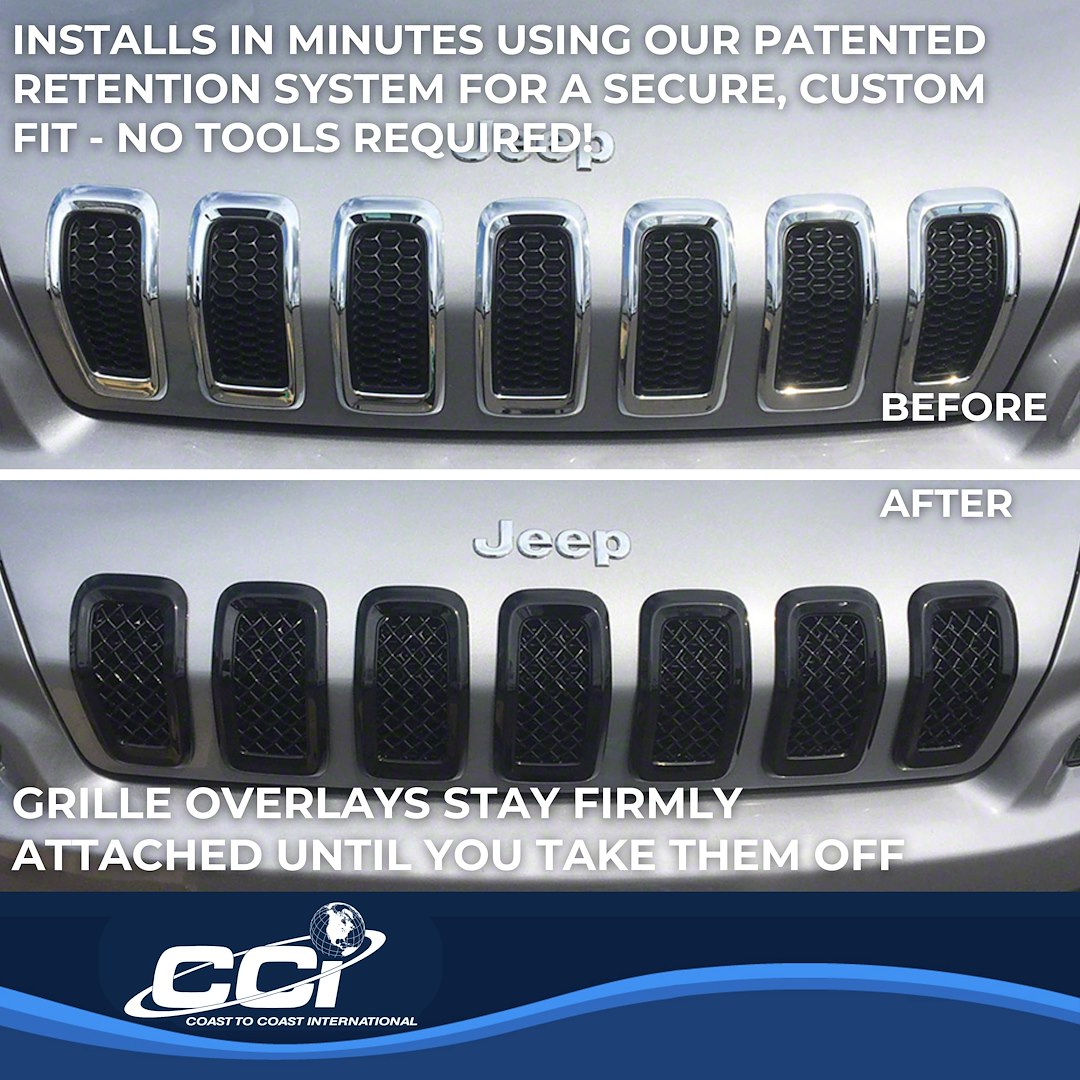 Coast To Coast GI473BLK Cherokee Black Mesh Grille Overlay - image 4