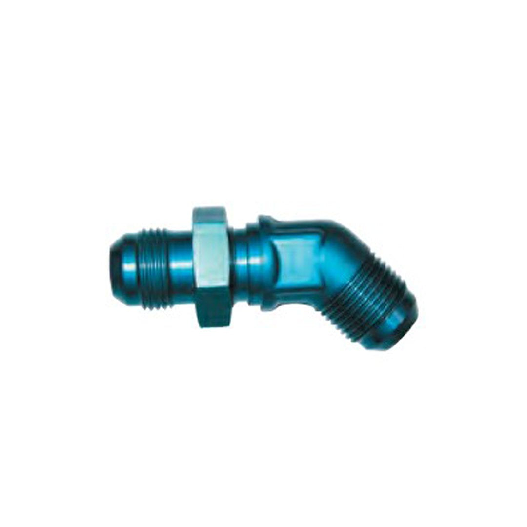 SpeedFX 560837 Blue 45-Degree -8 AN Bulkhead Flare