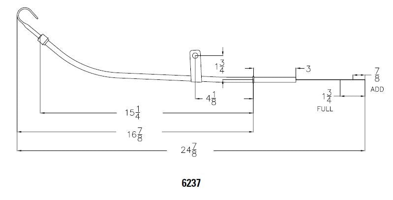 Mr. Gasket 6237 Chrome Small-Block Chevrolet Dipstick