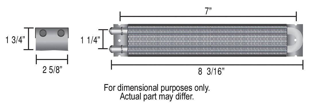 Derale 13210 Two-Row Power Steering Cooler with Hose Barbs - image 3