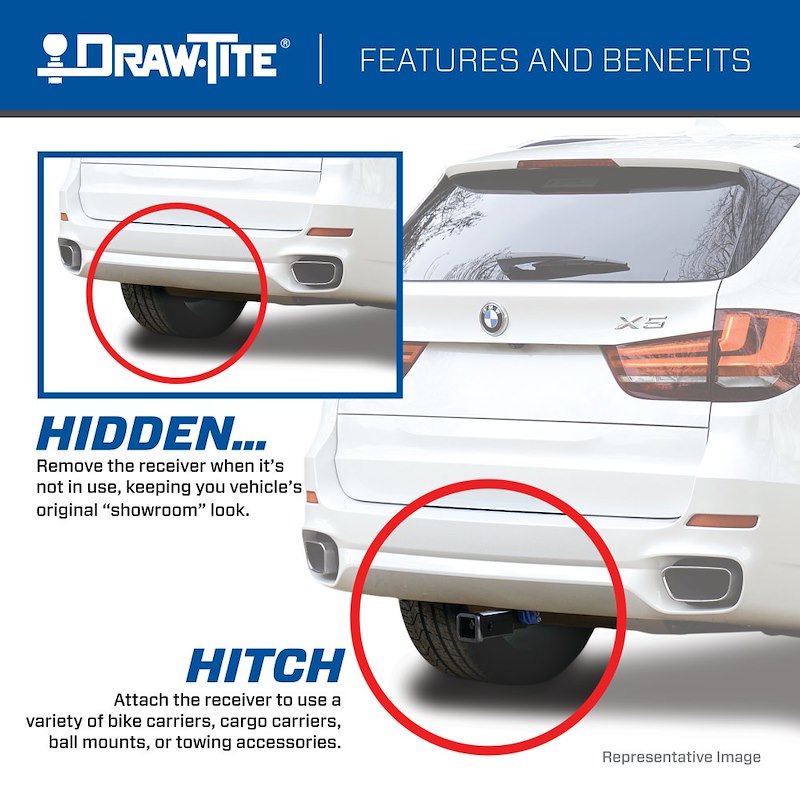 Draw-Tite 76904 Hidden Hitch Class III 2" Receiver for QX60 & Pathfinder