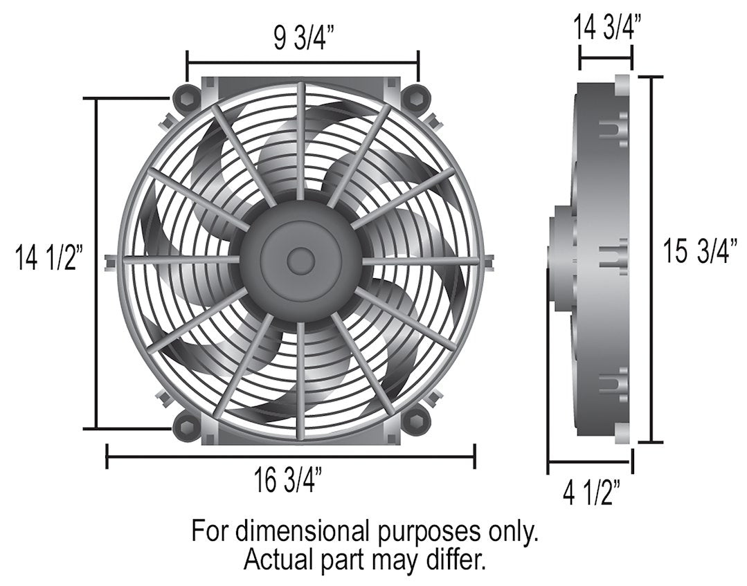 Derale 16626 Tornado 16-Inch Pusher/Puller Electric Fan - image 2