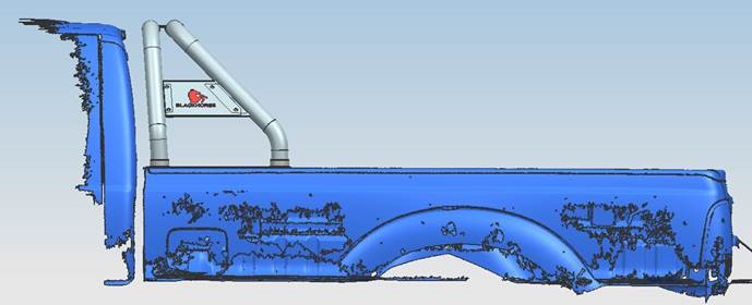 Black Horse Offroad RB015BK Tubular Powder Coated Steel Truck Bed Bar - image 8