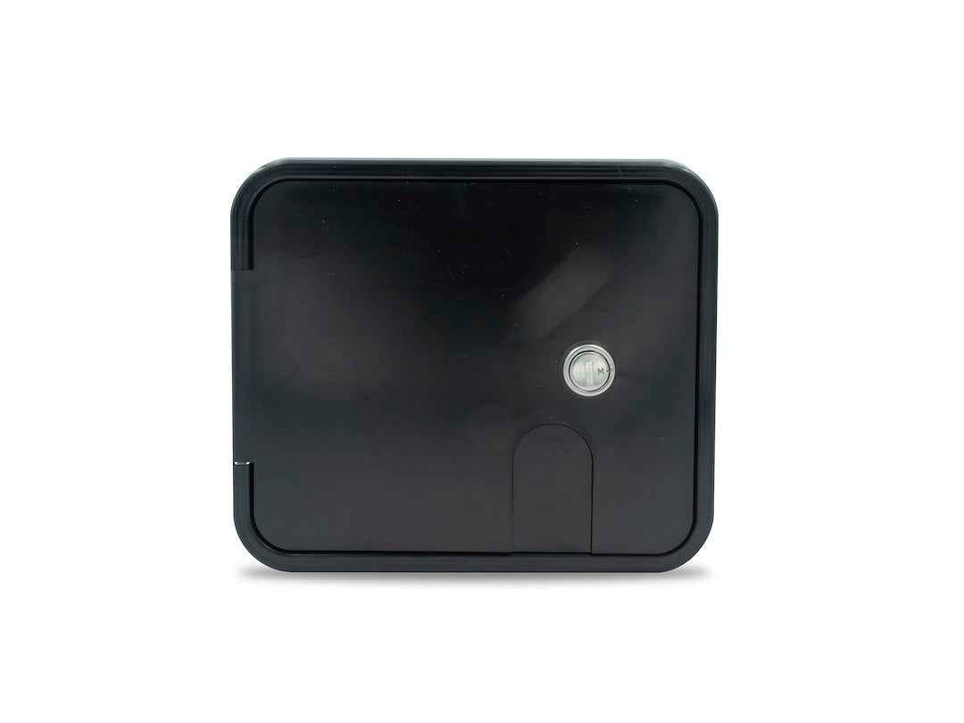 B&B Molders 94255 Lockable Sewer Hose Storage Hatch - Black