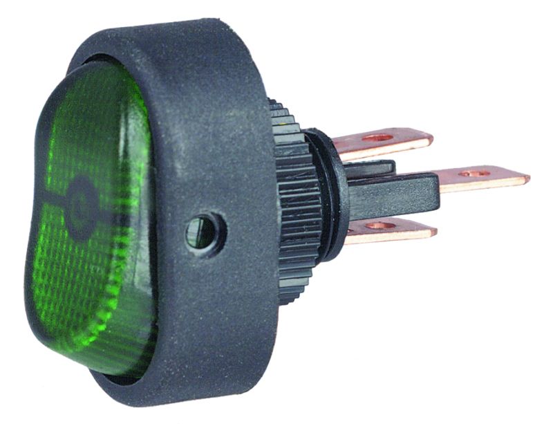 Hella H61920001 Green On-Off Rocker Switch