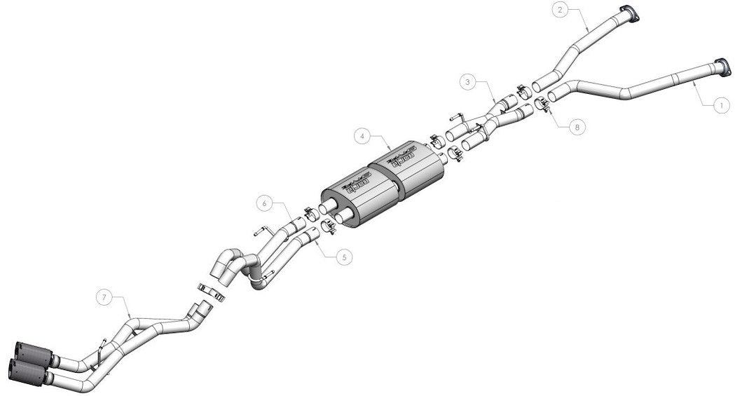 Borla ATAK ® Series Cat Back System Dual Dual Exhaust System Kit 140940BC - image 2