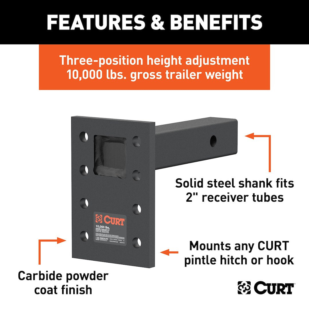 Curt 48324 Pintle Hook Mounting Plate - image 2