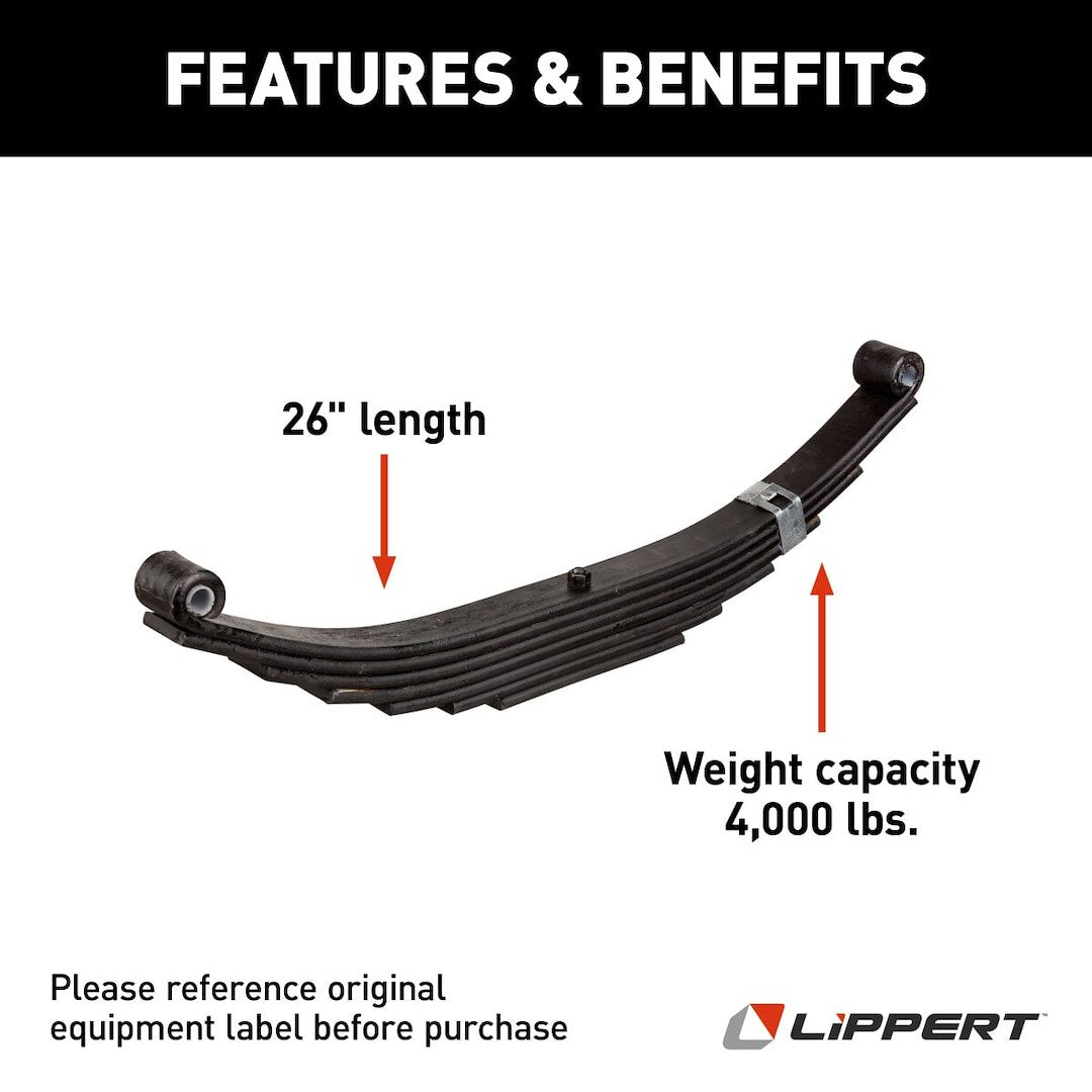 Lippert Components 2021095282 Trailer Axle Leaf Spring - image 2