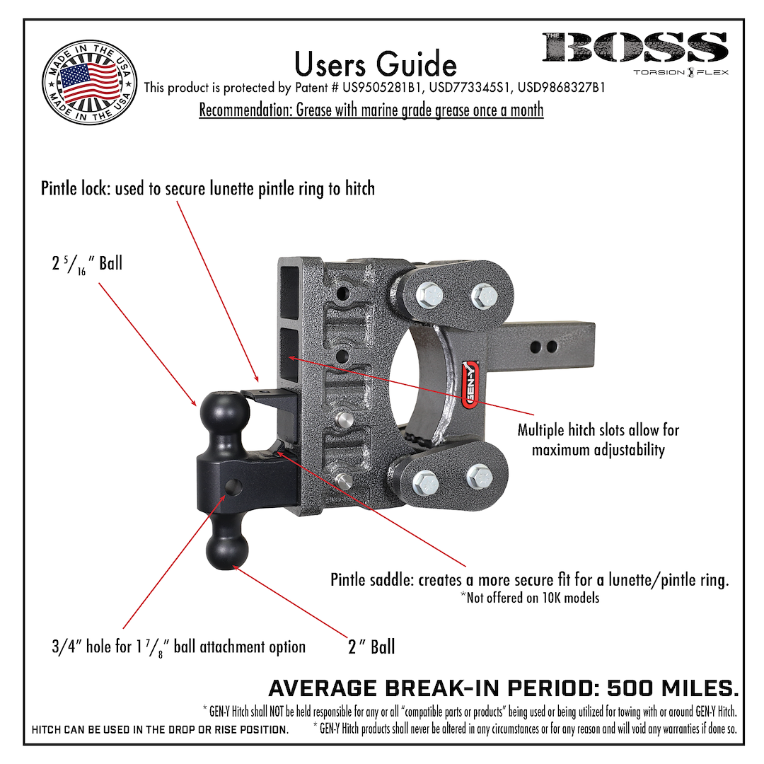 Gen-Y Hitch Gh-1226 Trailer Hitch Ball Mount - image 5