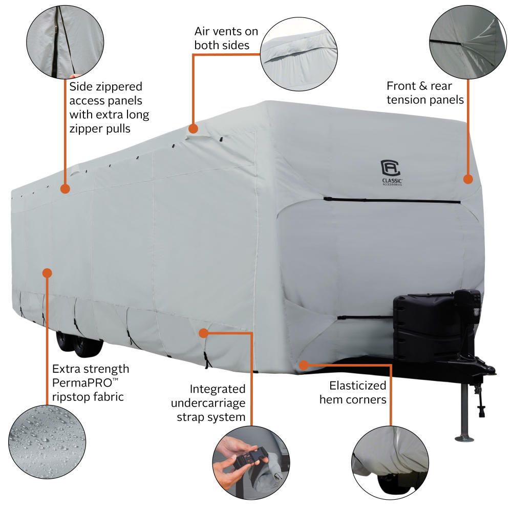 Classic Accessories 80-139-191001-00 Travel Trailer Cover - image 9