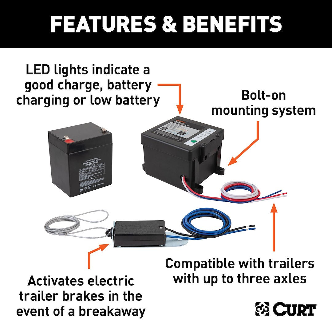 Curt 52042 Trailer Breakaway System Kit - image 3