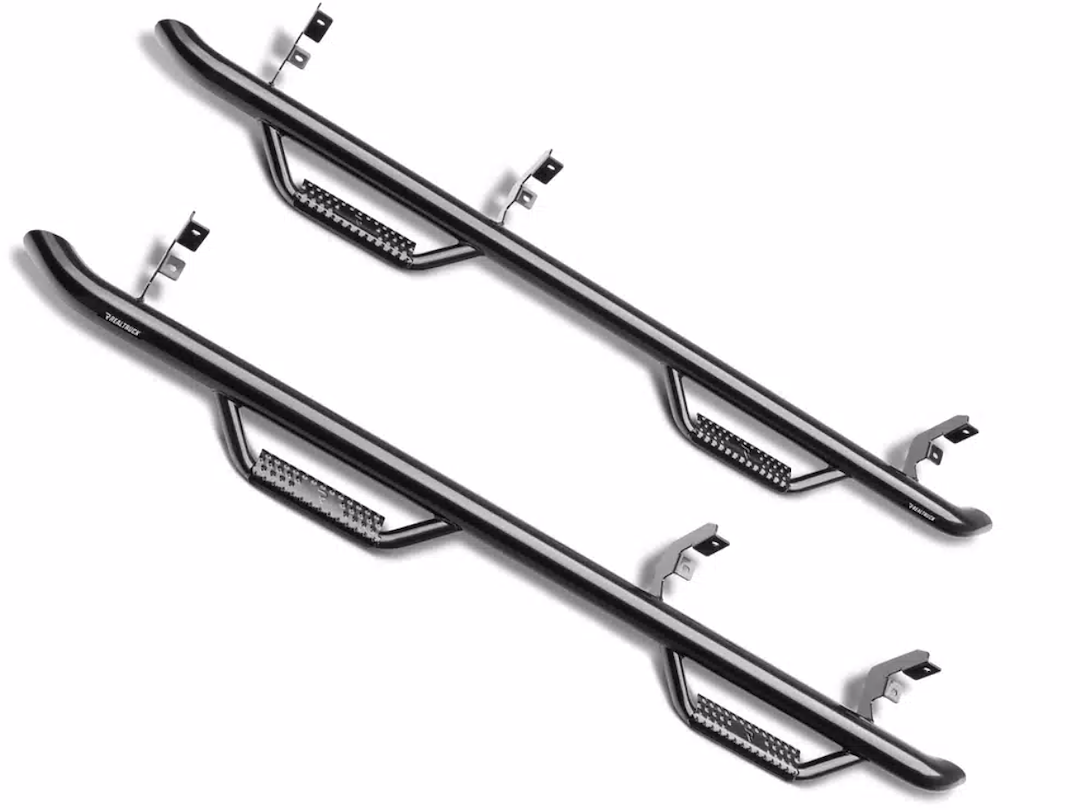 N-Fab Cab Length with Drop Down Steps Round Nerf Bar (D1980cc)